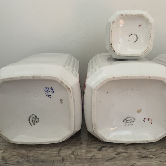 Vintage MZ Altrohlau Czechoslovakia CMR coffe Tea Canister set kerag Carlsbad - Picture 16 of 16